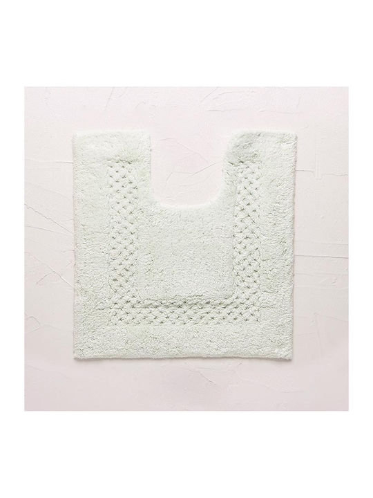Bed&Bath Badematte Baumwolle Toilette Blue Border Waffle 50x55cm
