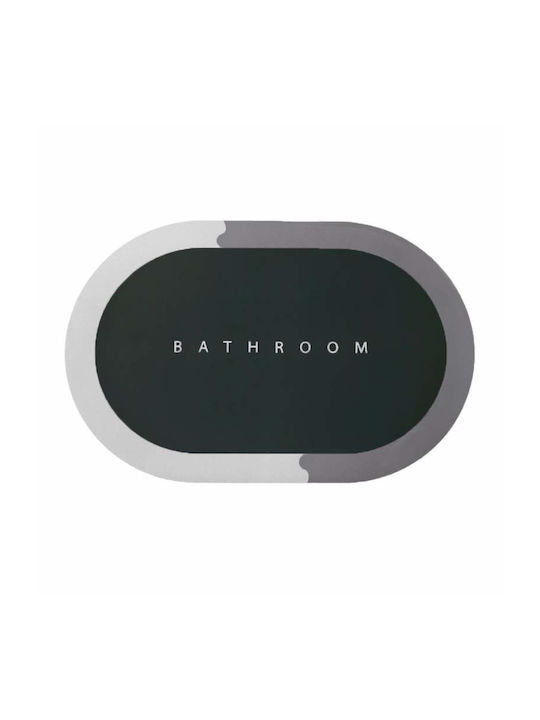 Rutschfest Badematte Oval Green / Gray 57.5x40cm