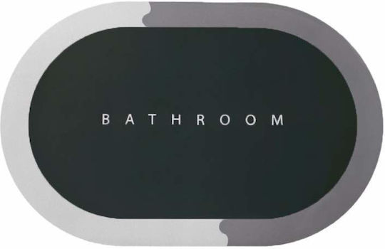 Πατάκι Μπάνιου Οβάλ Green / Gray 57.5x40εκ. Πατάκι Μπάνιου Οβάλ Green / Gray 57.5x40εκ.