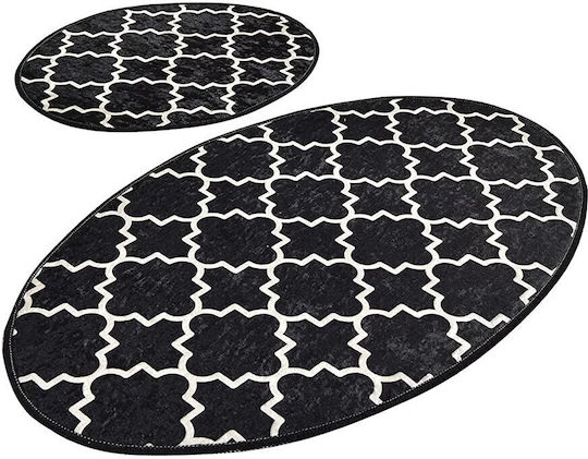 Set Covoare De Baie KUPA4806 Negre 2 Bucăți