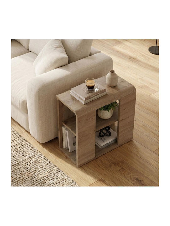 Oberflächenform Rechteckig Beistelltisch Colia Holz Sepet Eiche M58xL25xH50cm