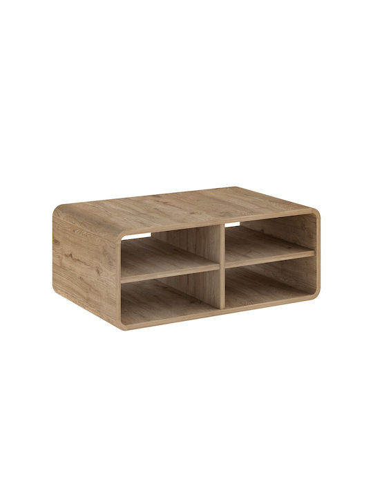 Ορθογώνιο Κεντρικό Τραπεζάκι Rovel Ξύλινο Sepet Oak Μ80.3xΠ50xΥ32.5εκ.