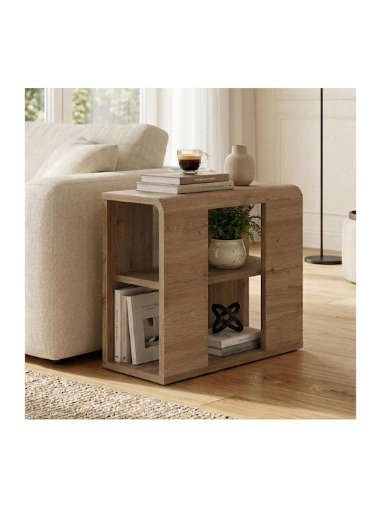 Oberflächenform Rechteckig Beistelltisch Colia Holz Sepet Eiche M58xL25xH50cm