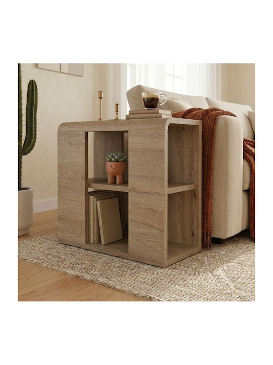 Oberflächenform Rechteckig Beistelltisch Colia Holz Sepet Eiche M58xL25xH50cm