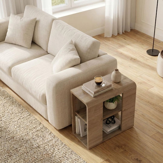 Правоъгълна Странична Маса Colia Дървена Sepet Oak Ш58xД25xВ50см