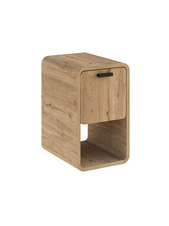 Rovel Rechteckiger Beistelltisch Holz Sepet Eiche M30xL39xH50,5cm