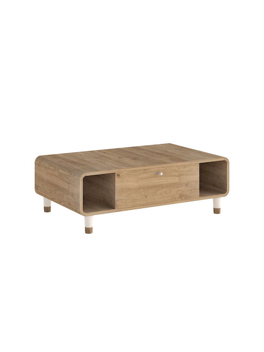 Rectangular Central Coffee Table Doro Wooden Sepet Oak L100xW60xH34.6cm