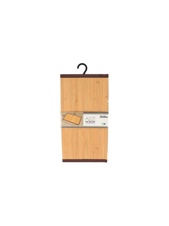 Atmosphera Πατάκι Μπάνιου Ξύλινο Bamboo 7401162 Καφέ 50x80εκ.