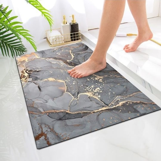 Badematte Grau 80x50cm