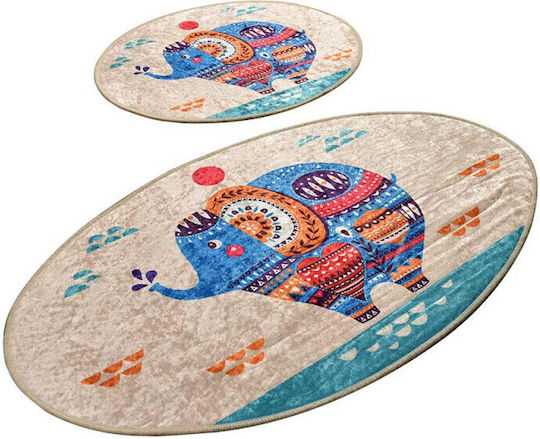Chilai Home Multicolour Bath Mats Set 359CHL2395 2 Pieces