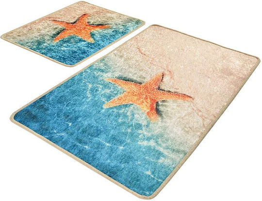 Chilai Home Multicolour Bath Mats Set 2 Pieces