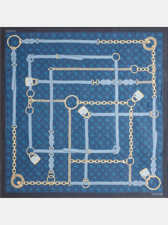 Guess Kefiah Γυναικείο Φουλάρι Μπλε