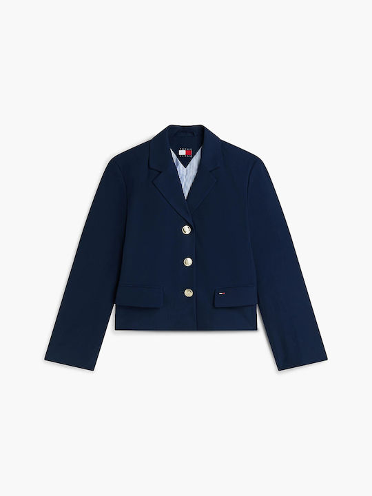 Tommy Hilfiger Kurzes Damen Blazer Dark Night Navy
