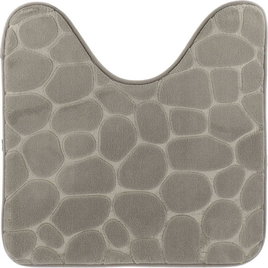 Tendance Πατάκι Μπάνιου Microfiber Λεκάνης Gray 45x50εκ.