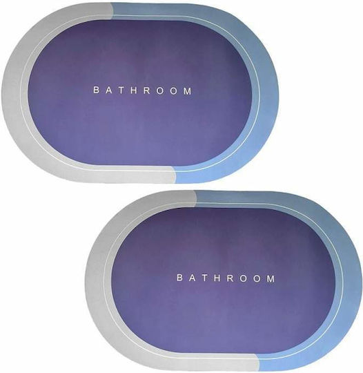 Σετ Πατάκια Μπάνιου Blue/purple 57x38εκ. 2τμχ Σετ Πατάκια Μπάνιου Blue/purple 57x38εκ. 2τμχ