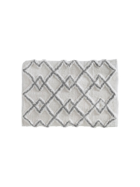 5Five Bath Mat Cotton F-V Ethnic 174630B Grey 50x75cm