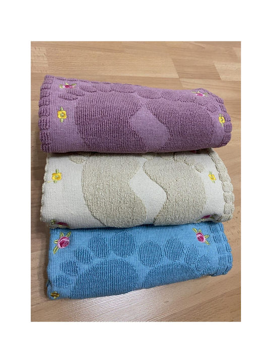 SteweHome Set Cotton Bath Mats STE-024863-V51318 Cream 50x70cm 3 Pieces