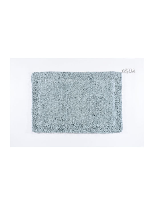 Down Town Home Πατάκι Μπάνιου Βαμβακερό Frill 60-0278 Aqua 60x90εκ.