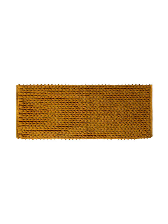 5Five Badematte Synthetisch,Polyester/Cotton/Leather Rechteckig 174727K Mustard 50x120cm