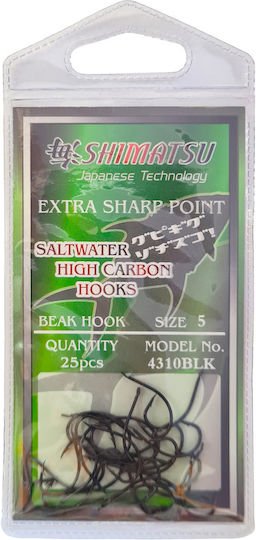 Shimatsu Fishing Hooks Bent 4310 25 Units Black No3