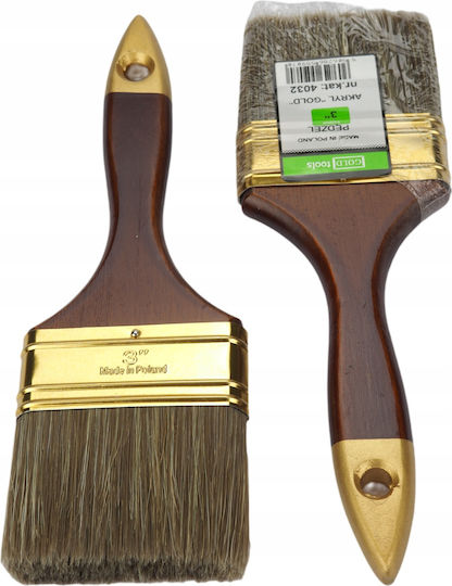 Acrylic Brush Gold 3"