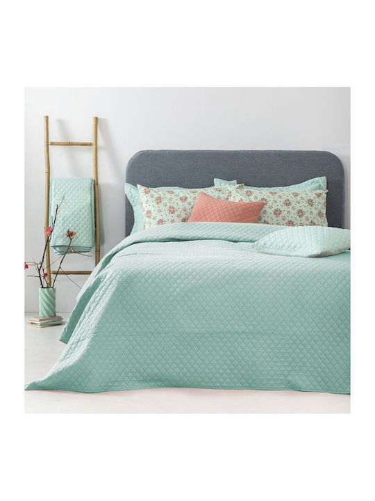 Palamaiki Set Paturi & Cuverturi Pat Superdublu Microfibra Albastru Aqua 220x240cm 3 Bucăți