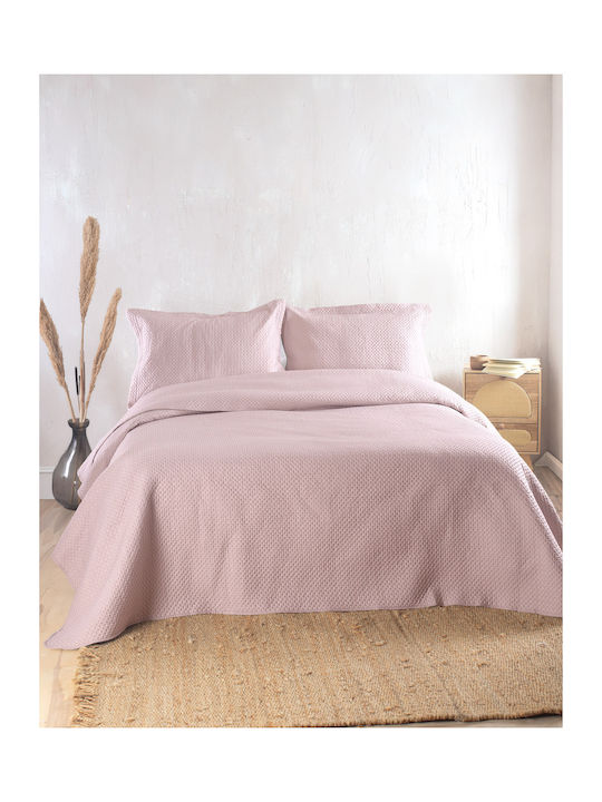 Rythmos Allure Set Paturi & Cuverturi Pat Superdublu Microfibra Pudră 220x240cm
