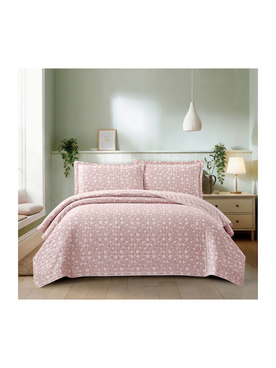 Liolios Home Veronica Coverlet Set Super Queen Pink 220x240cm