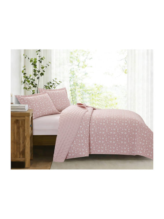 Liolios Home Veronica Coverlet Set Super Queen Pink 220x240cm