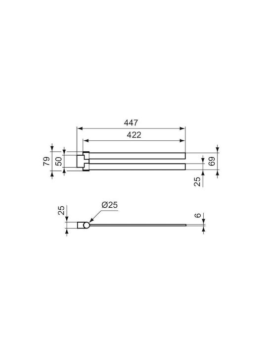 Ideal Standard Conca Επιτοίχια με Βίδες Ασημί
