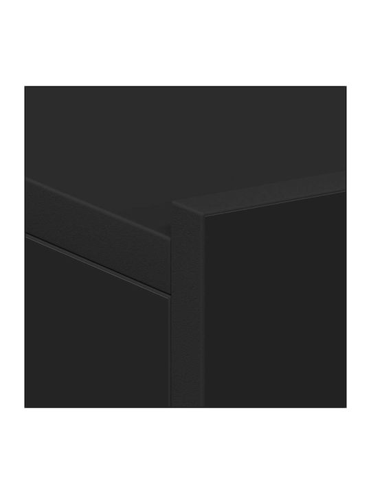 Κομοδίνο Ξύλινο Μαύρο 40x30x15cm