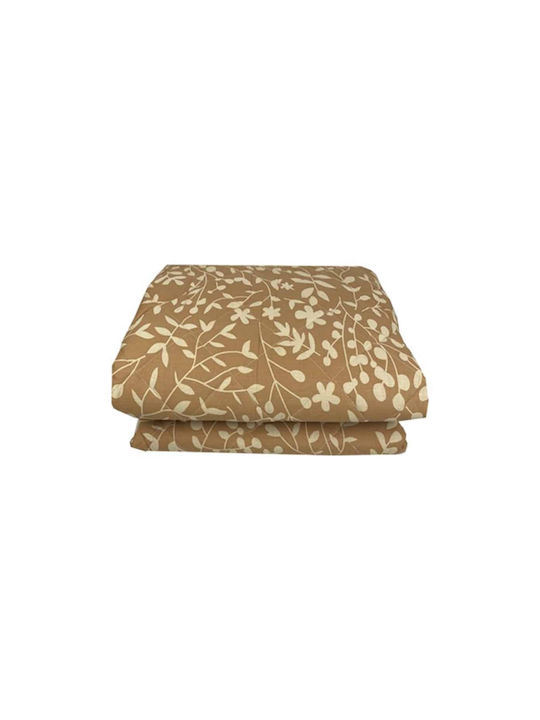 Astron Italy Olia Κουβερλί Υπέρδιπλο Βαμβακερό Beige 220x240cm