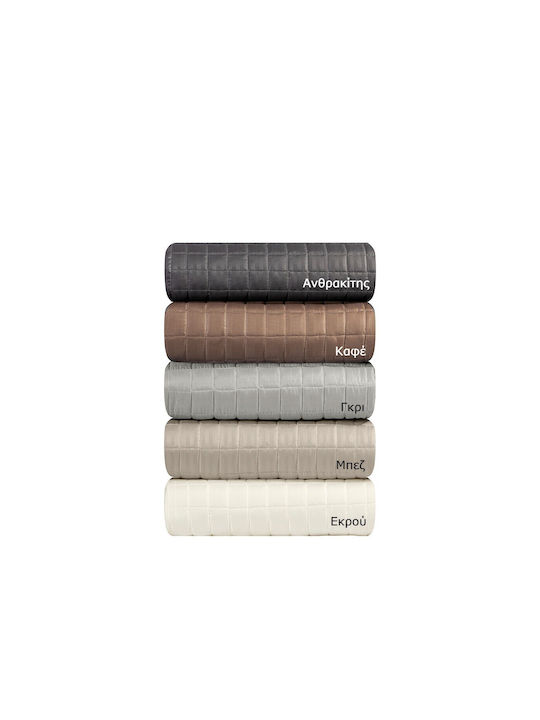 Beauty Home Oscar Tagesdecke Einzelbett Mikrofaser Ecru 160x240cm