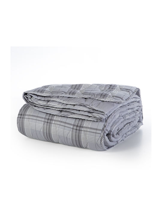 Nef-Nef Homeware Caldor Κουβερλί Υπέρδιπλο Βαμβακοσατέν Grey 240x230cm