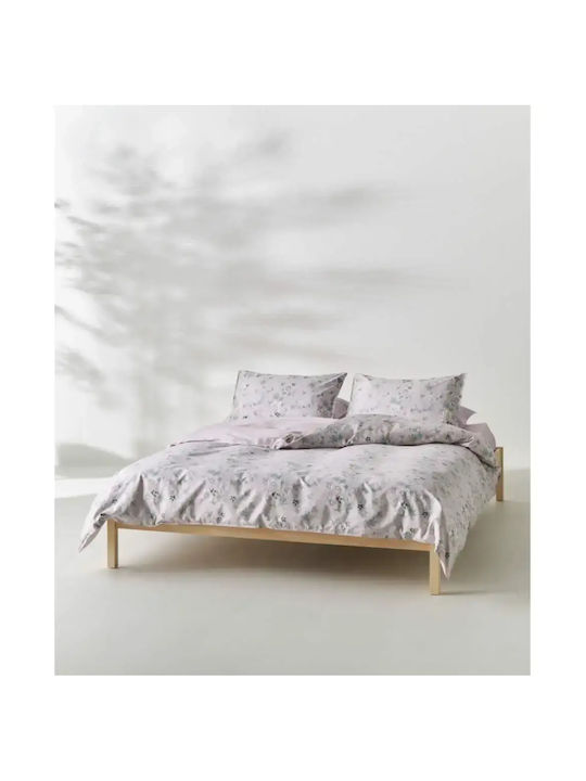 Kentia Vervita Tagesdecken Übergröße Baumwollsatin Rosa-Weiß-Grün-Blau 230x250cm