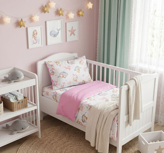 Kerstin Set Pentru Pătuț Pink Mermaid 2 Bucăți