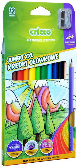 Cricco Triangular Thick Crayons 12 Colors Cr325k12