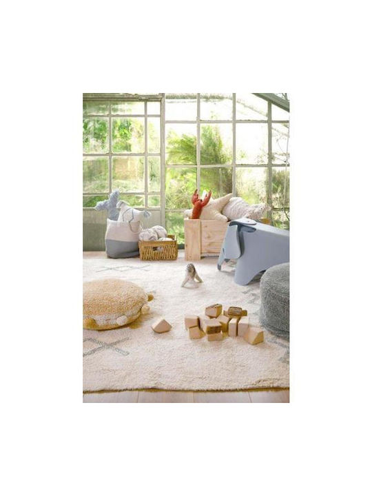Lorena Canals Atlas Handmade Kids Rug Cotton Beige 120x160cm