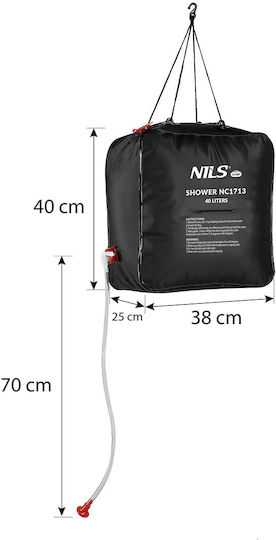 Nc1713 Tragbare Dusche 40l Nils Camp