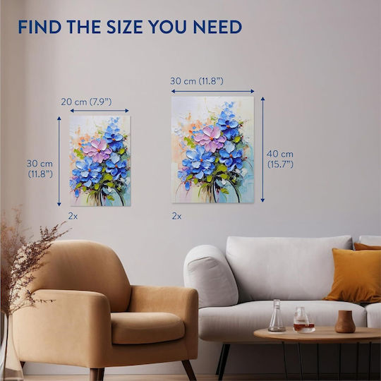 Set 4 Pânze De Pictură 2 Dimensiuni 30x40cm 20x30cm 100% Bumbac Pânză Potrivită Pentru Vopsea Acrilică Ulei Aquarelă