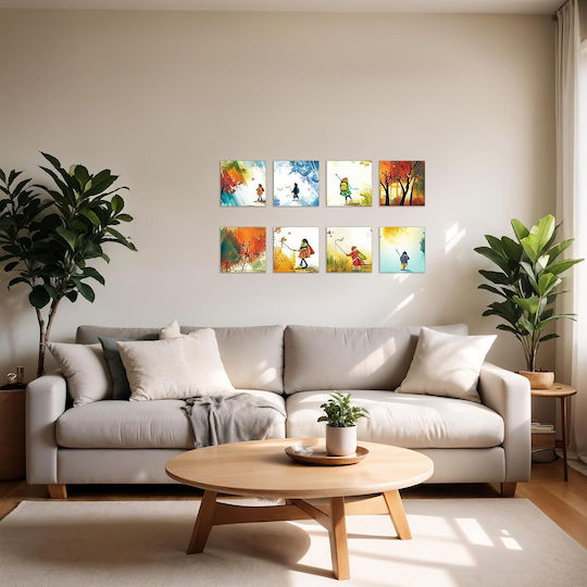 Set 7 Kurtzy Painting Canvases 30x30cm White Cotton 3mm Thickness