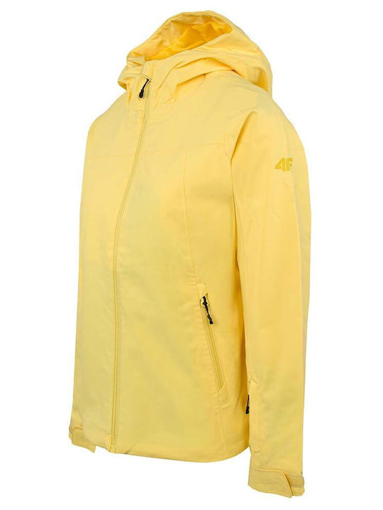 Technical Women's Jacket for Winter Yellow