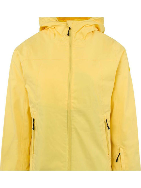 Technical Women's Jacket for Winter Yellow