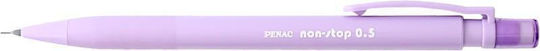 Creion Mecanic Penac Non-stop Pastel Cu Grip Din Cauciuc Vârf Retractabil 0.5mm Corp Violet