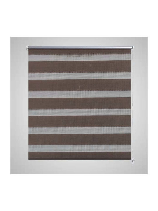 vidaXL Ρόλερ Σκίασης Zebra Διπλό Καφέ Π80xΥ175εκ. 240205