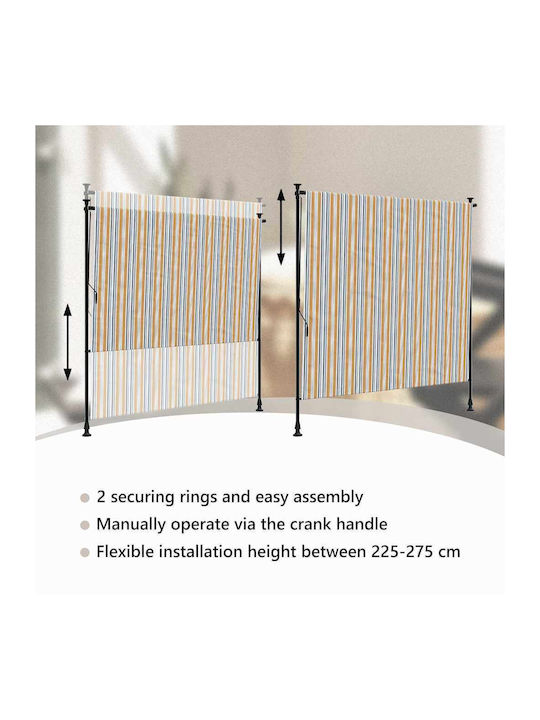vidaXL Roller Blinds Partial Blackout Yellow W200xH270cm 368775
