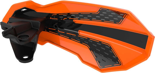 Polisport Mx Flow Apărători De Mâini Pentru Motocicletă Universal Leaf Portocalii Negri