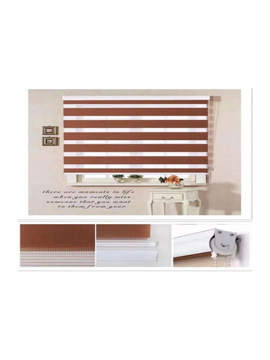Roller Blinds Partial Blackout Double Brown W120xH200cm 24.011.0008