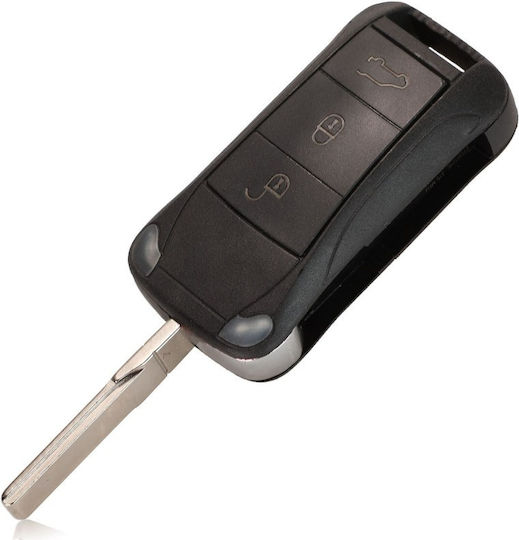 Complete Car Key Compatible Porsche Cayenne 2003-2011 3 + 1 Buttons Black