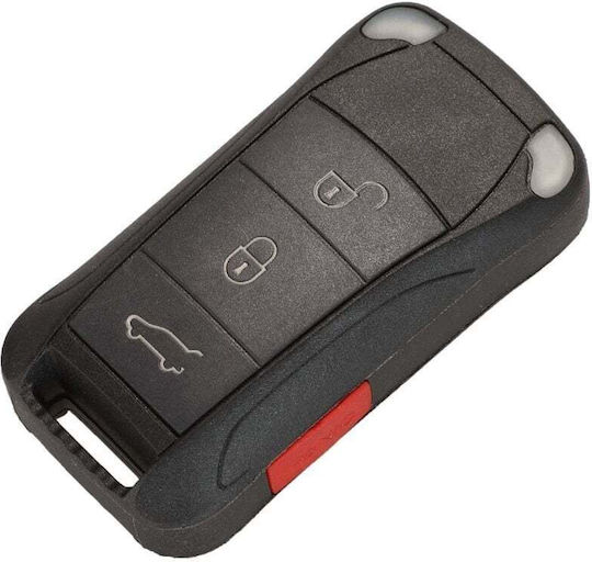 Complete Car Key Compatible Porsche Cayenne 2003-2011 3 + 1 Buttons Black